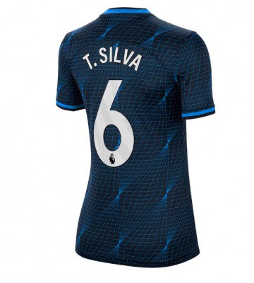 Chelsea Thiago Silva #6 Vieraspaita Naisten 2023-24 Lyhyet Hihat